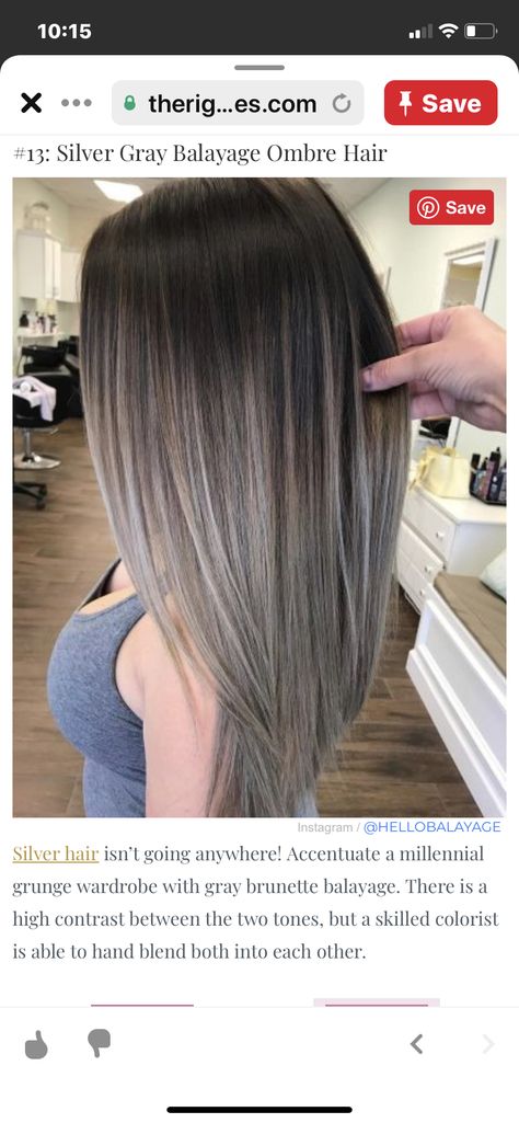 Shadow Roots Hair, Hair Color Ideas For Brunettes Balayage, Grey Brown Hair, Dark Ombre Hair, Baylage Hair, Gray Balayage, Hair Shadow, Short Dark Hair, Ash Hair Color