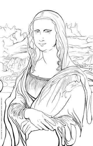 Mona Lisa Coloring Page for History 2013 study of Renaissance and Reformation. Pinned by www.minivamaverick.com Homeschooling, Holistic Health, Natural Living and Parenting, Purposeful Parenting, Instinctual Living, Family, Faith, Politics and Freedom. Lisa Coloring, Famous Art Coloring, Art History Lessons, Pinup Art, Art Worksheets, History Painting, Henri Rousseau, Homeschool Art, Famous Art