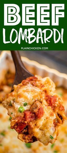 Lombardi Casserole, Beef Lombardi, Ground Beef Casserole Recipes, Plain Chicken, Green Chiles, Beef Casserole Recipes, Ground Beef Casserole, Hamburger Meat, Ground Beef Recipes For Dinner