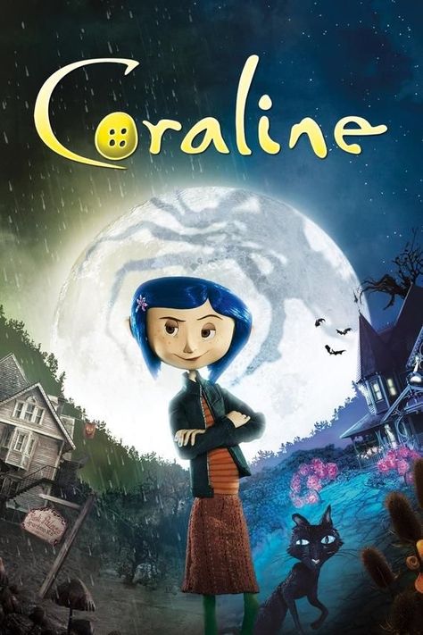 Coraline Poster, Family Friendly Halloween Movies, Coraline Art, Animated Movie Posters, Coraline Movie, Movie Poster Frames, Best Halloween Movies, Coraline Jones, Childhood Movies