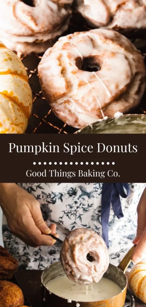 Pumpkin Old Fashioned Donut, Pumpkin Recipes Donut, Fall Donut Recipes, Family Buffet, Fall Donuts, Pumpkin Donuts Recipe, Old Fashioned Donut, Old Fashioned Style, Donut Flavors