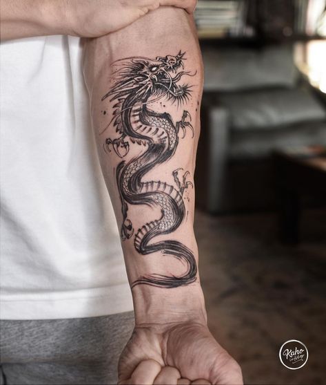 Dragon Forearm Tattoo, Dragon Tattoo Forearm, Black Dragon Tattoo, Dragon Tattoo Arm, Dragon Tattoos For Men, Small Dragon Tattoos, Japanese Dragon Tattoo, Dragon Tattoo For Women, Japanese Dragon Tattoos