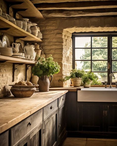 Cottage Core Kitchen Ideas, Cottage Core Kitchen, Country Cottage Living, Cottage Kitchens, 아파트 인테리어, Cozy Kitchen, Cottage Living, Cottage Kitchen, Beautiful Kitchens