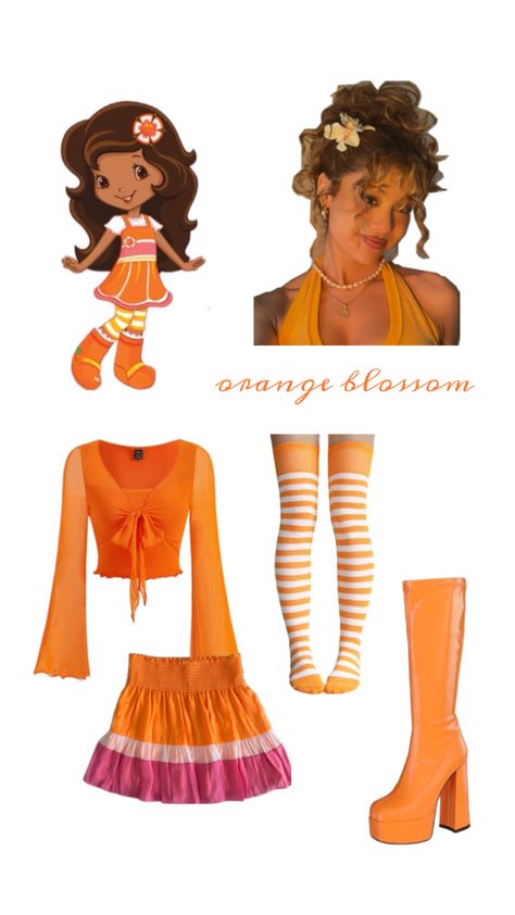 Orange Blossom Costume, Blossom Halloween Costume, Blossom Costume, Blossom Costumes, Strawberry Shortcake Outfits, 70 Outfits, Halloween Season, Orange Blossom, Strawberry Shortcake