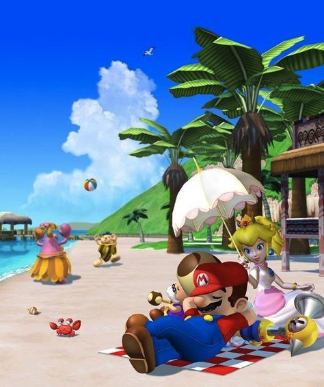 Super Mario Sunshine | Gelato Beach Super Mario Sunshine, Mario Y Luigi, Super Mario Games, Gamecube Games, Super Mario 3d, Mario Games, Wii Games, Wind Waker, Twilight Princess