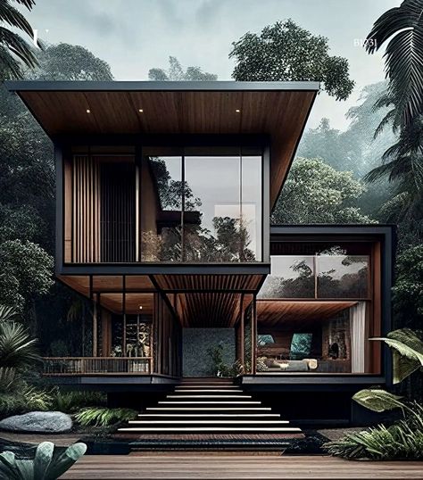 Contemporary House Exterior, Modern House Facades, Architect Design House, Modern Exterior House Designs, Casa Container, Container House Design, Unique Houses, Modern Architecture House, Contemporary House Design