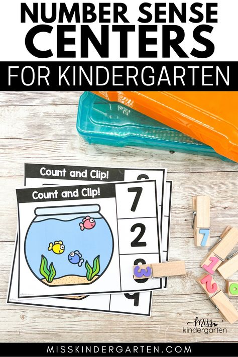 A fishbowl themed center clip activity Number Sense Small Group Activities, Number Sense Games Kindergarten, Hands On Number Sense Kindergarten, Math Number Sense Kindergarten, Number Sense Math Games, Number Sense Activities Kindergarten, Number Sense Kindergarten, Miss Kindergarten, Number Sense Activities