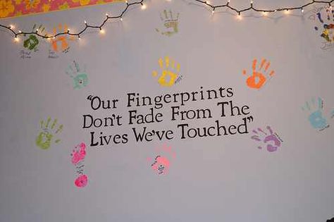 A Daycare Quote (have ALL children put handprints & sign) Daycare Quotes, Teacher Quotes, Quotable Quotes, Bulletin Board, Great Quotes, Fingerprint, Inspire Me, Inspirational Words, Life Lessons