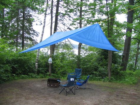 a fire, even in the rain                                                                                                                                                                                 More Budget Camping, Camping Bedarf, Rain Shelter, Camping In The Rain, Comfortable Camping, Dry Camping, Tent Set Up, Best Tents For Camping, Family Tent Camping