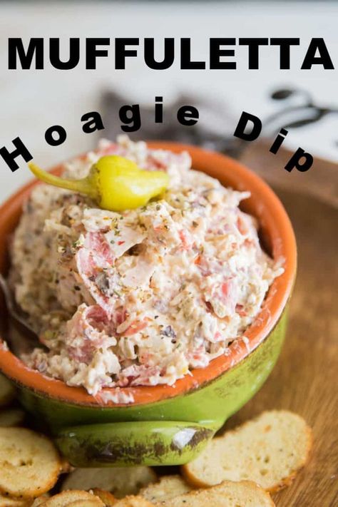 Hoagie Dip, Muffuletta Sandwich, Dip Recipes Easy, Fall Flavors, Yummy Dips, Party Food Appetizers, Best Appetizers, Appetizer Dips, Dip Recipes