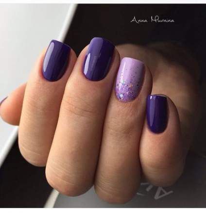 Purple Gel Nails, Purple Nail Art, Purple Nail Polish, Purple Nail Designs, Purple Nail, Her Nails, Shellac Nails, Dipped Nails, Fancy Nails