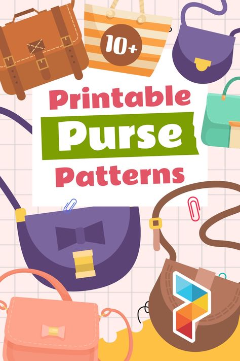 Purse Patterns - 10 Free PDF Printables | Printablee Purses And Bags Fabric, Patterns For Purses Free, Make A Purse Free Pattern, Small Purse Sewing Pattern Free, Free Pdf Purse Sewing Patterns, Free Pocket Pattern, Sewing Patterns For Purses, Purse Patterns Free Sewing, Sewing Patterns Purse