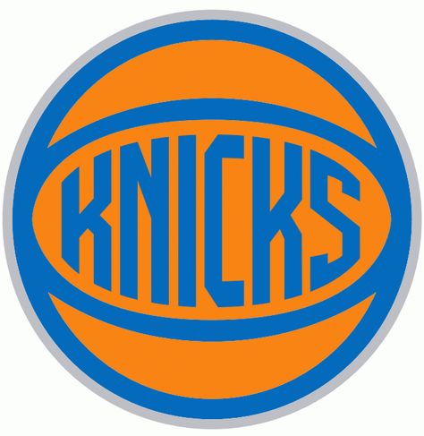 New York Knicks Alternate Logo (2011/12-Pres) - KNICKS in blue on an orange basketball Knicks Logo, New York Knicks Logo, New York Basketball, Knicks Basketball, Penn Station, Ny Knicks, Logo Basketball, Basketball Wallpaper, Nba News