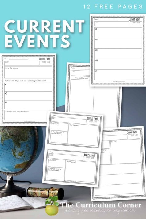 Current Events Worksheet, Articles Worksheet, Reading Practice, Multiplication Facts, Fun Worksheets, History Class, Number Line, Digital Classroom, Math Worksheet