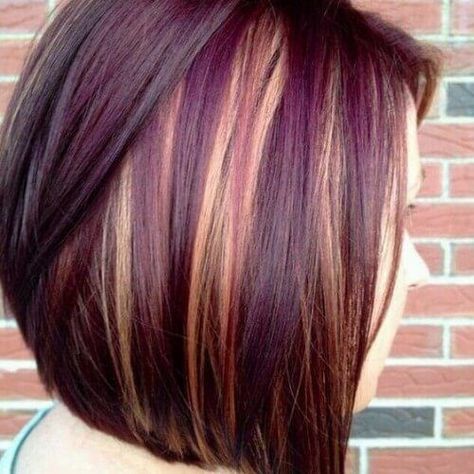 9 Bomb Burgundy Hair Ideas Because Deep Red Is The New Black Stay At Home Mum Hair Color Ideas For Brunettes Short, Red And Blonde, Hair Color Burgundy, Different Hair, Hair Color Ideas For Brunettes, Burgundy Hair, Trendy Hair Color, Hair Color Highlights, Brown Blonde Hair