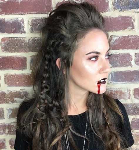 Vampire hairstyles: All Things Hair - IMAGE - braids Halloween 2016 hair ideas Vampire Hairstyles, Vampire Hair, Hairstyles Halloween, Halloween Hairstyles, Beyonce Hair, Half Updo Hairstyles, Halloween Vampire, Athletic Hairstyles, Halloween Hair