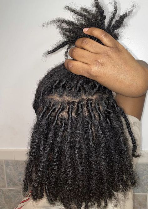 Two Strand Twist Starter Locs Short 4c Hair, 2 Strand Loc Styles For Women, 2 Strand Twist Starter Locs, Natural Locs With Curly Ends, Dreadlocks Hair Care, Dreads Girl, Beautiful Dreadlocks, Short Locs Hairstyles, Starter Locs