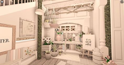 ೃ⁀➷hannah on Instagram: “the bestay testay flower shop interior🌷 —no inspo taken tags::🏷 #bloxburgbuilds #bloxburghouse #bloxburgrooms #bloxburgroomideas #bloxburg…” Bloxburg Flower Shop, Flower Shop Ideas, Fall Decal, Flower Shop Interiors, Tiny House Bedroom, Tiny House Layout, House Color Palettes, Minecraft House Designs, Cozy Room Decor