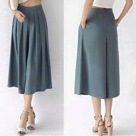 Implementasi Long Linen Pants, Loose Linen Pants, Divided Skirt, Calf Length Skirts, Sewing Skirts, Linen Pants Women, Fashion Attire, Dress Sewing Patterns, Pants Pattern