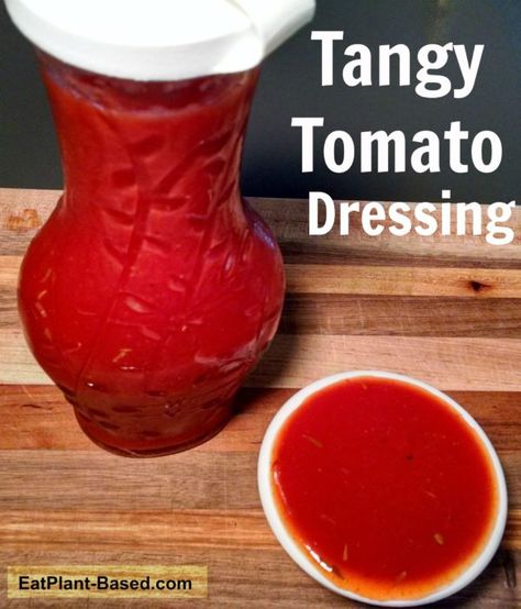 Outback Tangy Tomato Dressing, Tomato Salad Dressing, Tomato Dressing, Vegan Salad Dressing Recipes, Vegan Dips, Vegan Salad Dressing, Vegan Salads, Plant Based Snacks, Vegan Dip