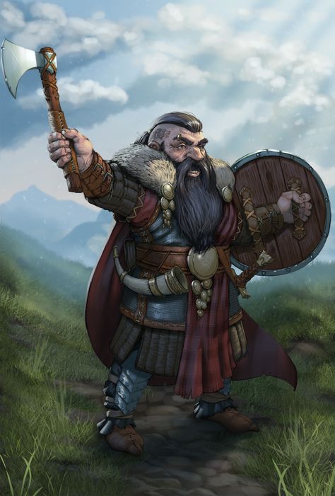 ArtStation - Dwarven Warrior Dwarven Warrior, Tiefling Paladin, Rpg Monsters, Npc Art, Dungeons And Dragons Races, D D Character Ideas, D D Monsters, Monster Characters, Dungeons And Dragons Characters