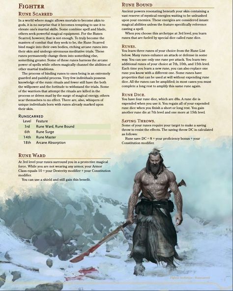 Fighter Class Dnd, Fighter Subclasses 5e, Fighter Subclass 5e, Norse Dnd, Fighter Archetype, Dnd Fighter, Enemy Design, Dnd Subclasses, Dungeons And Dragons Rules