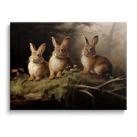 Vintage Inspired Wall Decor, Woodland Rabbit, Prints Design, Forest Wall Art, Wall Art Plaques, Lithograph Print, Stupell Industries, Nature Wall, Painting Bathroom