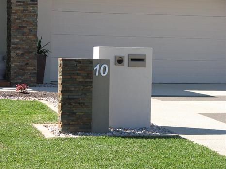 Stone Mailbox Ideas | ... mailbox rendered letterbox rendered mailbox stone letterbox timber Letterbox Ideas, Stone Mailbox, Letter Box Design, Brick Mailbox, Modern Mailbox, Mailbox Design, House Letters, Mail Boxes, Letter Box