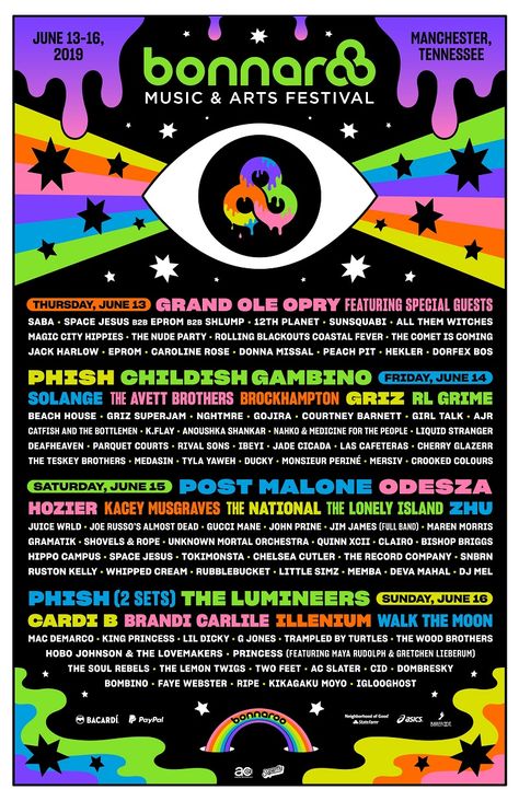 Cheap Bonnaroo Music Arts Festival Tickets | Bonnaroo Music Arts Festival 2019 Discount Coupon | Tickets4Festivals Vip Ticket, Summer Music Festivals, Music Festival Poster, Grand Ole Opry, Magic City, Music Fest, Edm Festival, Festival Costumes, Arts Festival