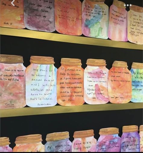 Positive Reinforcement Workplace, Croc Storage Ideas, Fun Group Art Projects, Clay Art Projects For Kids, Bfg Book, Bfg Activities, Bfg Novel Study, Bfg Dream Jars, Dream Jar