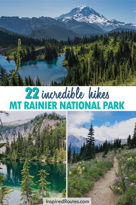 Planning a trip to Mount Rainier National Park this summer? You need to see these hikes! From gorgeous alpine lakes to meadows of gorgeous wildflowers and close-up views of Mount Rainier herself, these are the absolute best hikes in Mt Rainier! | Summer Vacation Ideas | Best National Parks in Summer | Outdoor Travel | Adventure Travel Seattle Travel Guide, Snow Lake, Mt Rainier National Park, Canada Trip, Trip Destinations, Hiking National Parks, Mount Rainier National Park, Us Road Trip, Rainier National Park