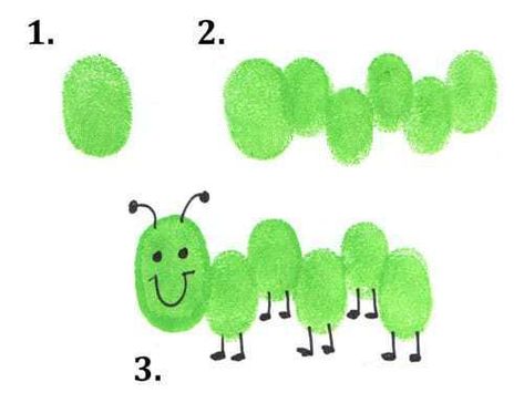 Thumbprint Bugs Craft for Toddlers - Toot's Mom is Tired Thumbprint Bugs, Bugs Craft, Easy Art Projects For Kids, Worm Crafts, Thumbprint Crafts, Origami Paper Flowers, Mother's Day Ideas, Thumbprint Art, Craft For Toddlers