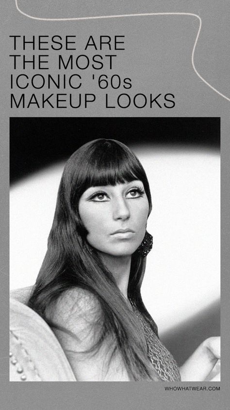 These are the most iconic '60s makeup looks. 60s Iconic Women, 60s And 70s Makeup, 60s Hollywood Fashion, 60s Glam Makeup, Makeup In The 60s, 60s Eyeshadow, 60s Makeup Wedding, Easy 60s Makeup, 1960 Makeup Look