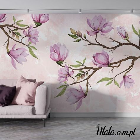 Unique Wall Painting Ideas Creative, Floral Wall Painting, Wall Painting Ideas Creative, Creative Wall Painting, House Wall Design, Wall Art Diy Paint, Room Wall Painting, Interior Wallpaper, Wall Painting Decor