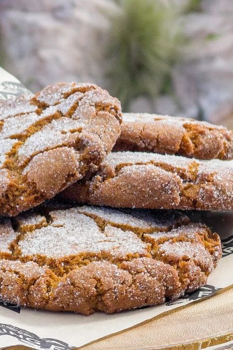 Disney's Recipe For Ginger Molasses Crackle Cookies Disney's Molasses Crackle Cookies, Molasses Crackle Cookie, Molasses Crinkle Cookies, Crackle Cookies, National Cookie Day, Ginger Molasses, Ginger Molasses Cookies, Popsugar Food, Molasses Cookies