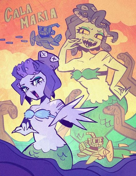 Cala Maria, Cartoon Stars, Cuphead Fanart, Cuphead Art, Cuphead Game, The Cuphead Show, King Dice, Cuphead And Mugman, Cuphead Show