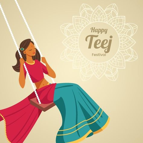 Teej Background Images, Teej Festival Invitation Cards, Teej Wallpapers, Teej Wishes, Teej Festival, Indian Invitation, Math Wallpaper, Aesthetic Bg, Indian Invitation Cards