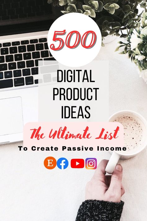 500 digital product ideas to sell on Etsy or on social media platforms.  This eBook gives you a list of 500 digital product ideas that you can sell online to generate passive income on autopilot. NOTE: This is a digital product for instant download after purchase. Small Business Ideas To Sell, Ideas To Sell On Etsy, Product Ideas To Sell, Ideas To Sell, Etsy Seo, Social Media Optimization, Money Making Jobs, Creating Passive Income, Money Life Hacks