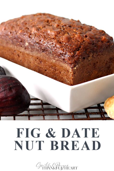 Fig And Zucchini Bread, Fig And Date Bread, Breakfast Quick Bread Recipes, Date And Nut Bread, Date Nut Bread Recipe Moist, Date Bread Recipes, Pomegranate Bread, Date Nut Muffins, Fig Bread Recipe