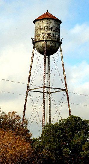 This is Texas, y'all.  If you ever get a chance, visit Gruene, Texas, the Gristmill and Gruene Hall.  Awesome! Gruene Texas, Farm Windmill, Old Windmills, Hive Mind, Ghost Town, Water Tower, Texas Hill Country, Ghost Towns, Hill Country