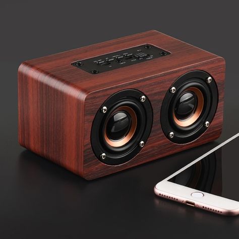 New Wood Grain Wireless Bluetooth Speaker Dual Louder speaker Subwoofer Sound Box Support TF Music Player Cheap Speakers, Wood Speakers, Wooden Speakers, Cool Bluetooth Speakers, Speakers For Sale, Subwoofer Box, Computer Speakers, Speaker Bluetooth, Sound Boxes