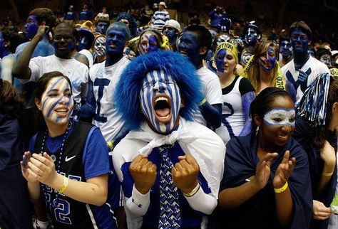 The Top 20 Most Awesome Fan Bases in Sports | Bleacher Report | Latest News, Videos and Highlights Fan Face Paint, Benefits Of Sports, Basketball Tickets, Duke Blue Devils, Basketball Uniforms, Duke Basketball, Blue Devil, Basketball Fans, Winter Sport