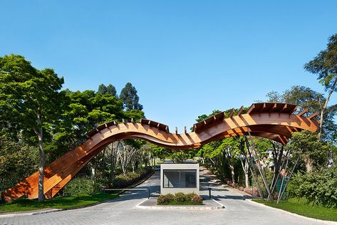 Memorial Park Design, Entrance Signage, Zoo Architecture, Building Entrance, Entrance Gates Design, Park Design, Parametric Architecture, Resort Design, Industrial Park