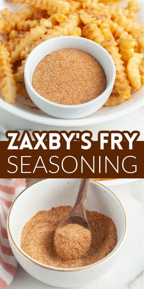 Copycat Zaxby's fry seasoning is a great way to add amazing flavor to your french fries or tater tots. A blend of pantry staples, you can make your own Zaxby's french fry seasoning with just a few ingredients. Zaxbys Seasoning, Zaxby’s French Fry Seasoning, Home Fry Seasoning, Best Fry Seasoning, Fuddruckers Seasoning, Zaxbys Fries Seasoning Recipe, Zaxbys Sauce Recipe, Seasoning For French Fries, Fries Seasoning Recipe