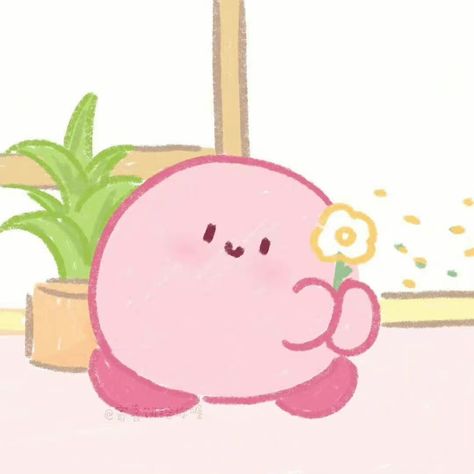 Cute Kirby Pfp, Pink Y2k Icon, Kirby Memes, Baby Blue Wallpaper, Artsy Background, Kirby Character, Cute Funny Pics, Kirby Art, Vintage Flowers Wallpaper