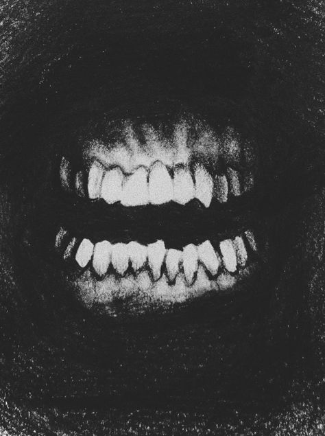 Avant Garde Photography, Teeth Aesthetic, Stippling Art, Note Doodles, The Boogeyman, Film Inspiration, Collage Background, Scary Art, Black And White Aesthetic