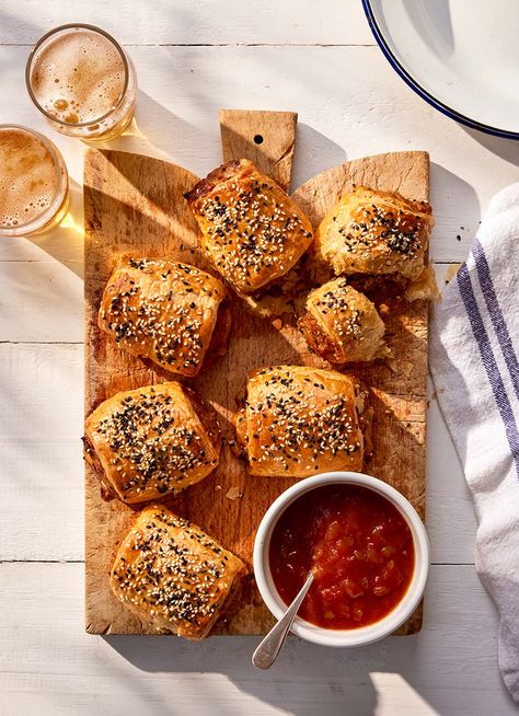 Pork, Fennel and Parmesan Sausage Rolls Pork Fennel, Nibbles Ideas, Bacon Burger Recipes, Dish Magazine, Steam Buns Recipe, Chicken Pie Recipe, Sausage Rolls Recipe, Dream Cafe, Fennel Sausage