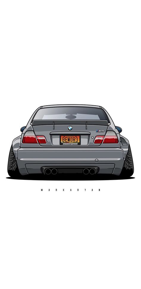 Bmw Cartoon Wallpaper, E46 Drawing, Jdm Car Drawings, Bmw Cartoon, Bmw E36 Drift, Auto Racing Art, Bmw Art, Anime Lock Screen Wallpapers, F1 Wallpaper Hd