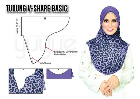 Hijab Pattern Design, Pola Topi, Abaya Pattern, Islamic Fashion Dresses, Sports Hijab, Stylish Outfits Casual, Clothing Pattern Design, Estilo Hijab, Sewing Collars