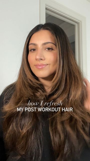 Kiran J Meghani on Instagram: "How I refresh my post workout hair! I try to workout 5-6 times a week so this is what I do to maintain and refresh my hair for a few days! Gotta marinate that dry shampoo😂 Hope it helps🙌🏼 used the @livingproofinc dry shampoo and Tancho pomade stick off Amazon! All products linked in my bio or you can DM me for links! :) • • #haircutinspo #summerhair #brunette #foliyage #houstoninfluencer #houstonblogger #texashair #texasblogger #curlyhair #postworkouthair #hairr Post Gym Hair, Workout Hair, Post Workout Hair, Hair Refresh, Gym Hair, Texas Hair, Polished Hair, Gym Hairstyles, Workout Hairstyles